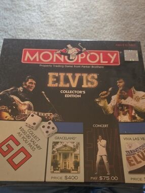 MONOPOLY Elvis Collector's Edition Board Game - Black & Gold